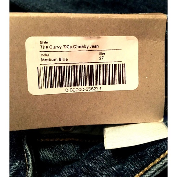 NWT Everlane Women 27 The Curvy 90's Cheeky Straight Med Blue Jean 100% Cotton - Picture 6 of 8